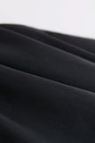 70s Vtg Ruffled Bodysuit Semi Sheer Black Nylon Loungewear Long Sleeve Onesie Size S-M 38"-32"-34"