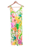 Vintage Jams World Colorful Floral Art Print Mini Dress Made in Hawaii Size 8-10 / Medium-Large