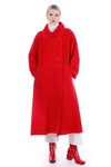 Vintage Oversized Long Red Wool Coat