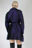 Vintage 90s IRIDESCENT Deep Purple Jacket Made in the USA Women's Size Large - XL