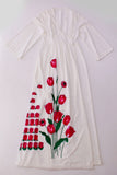 70s Vintage Tulip Maxi Dress and Peignoir Lingerie Set