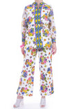Vintage Saks Fifth Avenue Floral Pantsuit 2pc Set Women's Size XS-Small