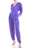 80s Iridescent Purple Jumpsuit Made in the USA