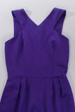 Vintage Victor Costa Purple Satin Wiggle Dress