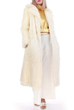 White French Rabbit Fur Coat 1970's Vintage Size Small - Medium 38" Bust MINT!