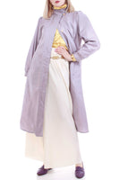 Vintage Lavender Lightweight Nylon Belted Raincoat Women's Size Medium