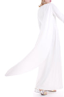 1970s Emma Domb Grecian Toga Caped Wedding Gown Maxi Dress Size XS-Small MINT!