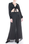 Sheer Burnout Velvet Crop Top Made in the USA