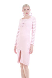 vintage valentino pink silk bodycon long sleeve dress pastel blush pink minimalist clothing kco vintage