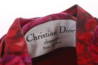 Christian Dior Hat Dior Chapeaux Red Velvet Turban Floral Turban 60s Vintage Hat 60s Turban Mod Retro Women&#39;s Size SMALL 21&quot; Circ.