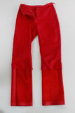 Vintage Red Leather High Waist Pants Women's Size XS 26" waist