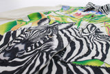 Vintage Silk Zebra Print Blouse Women's Size Medium