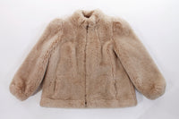Vintage Plush Ash Blonde Faux Fur Coat Made in the USA