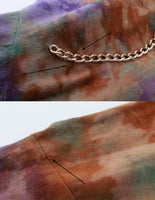 80s Leopard Tie Dye Oversized Cotton Top