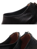 Azzedine Alaïa Paris Black Leather Metal Zipper Back Stiletto High Heel Pointed Toe Shoes Ankle boots Women&#39;s USA Size 7