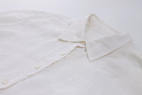 Long White Linen Blouse