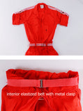 Vintage 70s Orange Cotton Jumpsuit by PHILIPPE Salvet Made in France Women&#39;s Size xs /xxs / 0 / 2 / 33&quot;bust / 20-24&quot;waist / 32&quot;hips