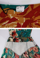 80s Tropical Print Jumper Dress