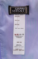 Vintage Versace Lavender Silk Crop Top and Mini Skirt Set 2pc Set Made in Italy