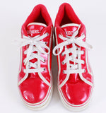 Skechers Platform Sneakers Shiny Red Patent Vegan Leather 1990's Vintage Women's Shoes Size US 6.5 UK 4.5 EUR 37