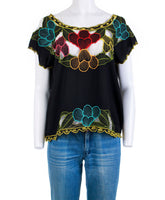 Vintage Floral Mexican Style Blouse