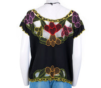Vintage Floral Mexican Style Blouse