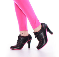 90s High Heel Pink and Black Sneakers Women's Size 6.5 - 7