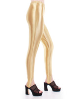 Gold Metallic Stirrup Stretch Pants Deadstock with Tags