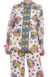 Vintage Saks Fifth Avenue Floral Pantsuit 2pc Set Women's Size XS-Small