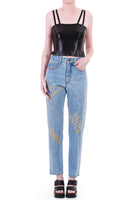 90's Embroidered High Waist Skinny Jeans Tamorah Marie Women's Size XS 26" Waist