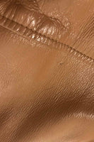 70s Long Caramel Leather Dan Di Modes Coat Women's Size M 42"-42"-44"