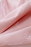 80s Vintage Perceptions Pastel Pink Snakeskin Shimmer Pattern Ruffle Peplum Dress Made in the USA Size 4-6 petite / XS