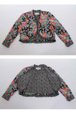 Vintage 80s PLATINUM by Dorothy Schoelen Mixed Print Floral 3 Piece Set 3pc Pantsuit Top Jacket Pants Women's Size Medium - 28-32" waist