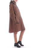 80's Iridescent Draped Raincoat Made in the USA Women's Plus Size OSFA