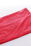 Vintage Red PVC Raincoat Plaid Lining Size Men Small Women Medium
