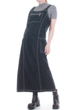 Y2K Overall Jumper Maxi Dress with Cargo Pockets