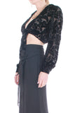 Sheer Burnout Velvet Crop Top Made in the USA