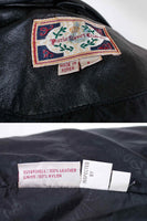 Vintage Black Leather Maxi Coat Duster Jacket Women's Size XL