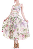 Vintage Victorias Secret MODA International 2pc Floral Crop Top and Skirt Set