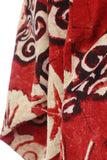 Vintage Barkcloth Hawaiian Bell Sleeve Maxi Dress Size Medium - Large