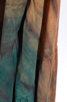 80s Vintage Ombre Heavy Rayon Tie Dyed Peasant Maxi Skirt