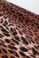 Leopard Bodycon Stretch Cotton Lycra Animal Print Strapless Mini Dress Made in the USA size small 32-36" bust