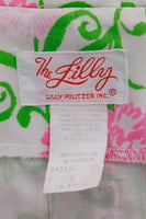 1960s Lilly Pulitzer The Lilly Pink Floral Cotton Skirt