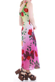 Floral Silk Crepe Maxi Dress Made in the USA