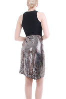 90s Vintage Lip Service Mirror Sequin Skirt Made in the USA