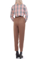 Japanese Vintage High Waist Brown Wool Pants