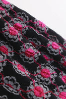 90s Betsey Johnson Stretch Knit Pink and Black Dress
