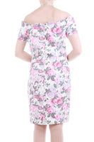 Vintage Floral Denim Off Shoulder Dress Size XL