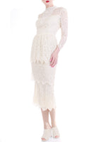 Vintage Jessica McClintock Ivory Lace 1930s Style Bridal Dress