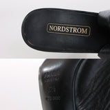 80s Nordstrom Avant Garde Structural High Heel Black Leather Shoes Sandals Pumps Made in Italy Size 37.5 eu / 6.5 US / 4.5 uk